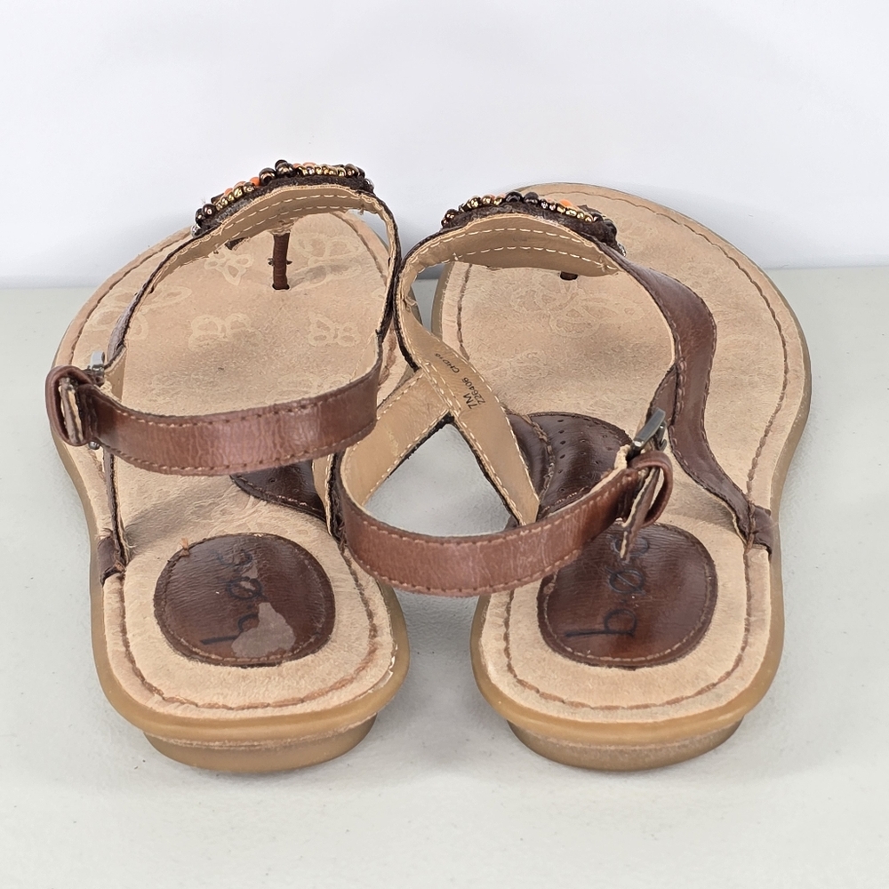 b.ø.c Beaded Slingback Sandals Embellished Boho Artisan Size 7 - Picture 7 of 11